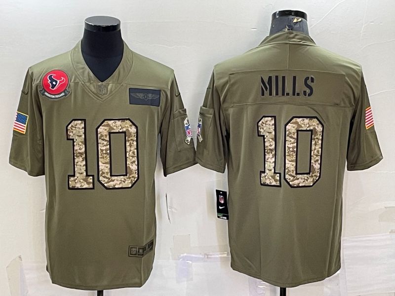 Men Houston Texans #10 Mills green camo Vapor Untouchable Limited NFL Jerseys